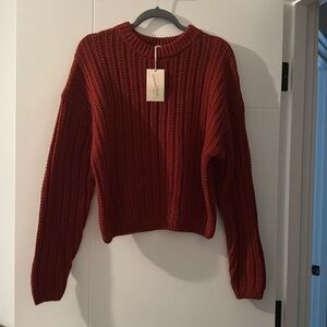 Maroon knit sweater